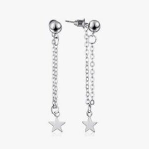 Star Chain Drop Earrings
